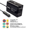 Picture of Bapdas 150W Car Power Inverter DC 12V to 110V AC Car Converter with 3.1A Dual USB Car Adapter-Black