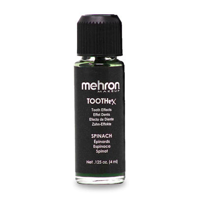 Picture of Mehron Makeup Spinach Tooth FX (.125 ounce bottle with brush) Temporary Green Tooth Paint