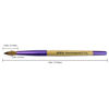 Picture of PANA Pure Kolinsky Hair Acrylic Nail Brush - Round Shape Purple Ferrule with Beige Wood Handle (Size 8) - Nail Brush for Acrylic Nail Application, Nail Extension, Manicure Pedicure Salon Beginner and Professional