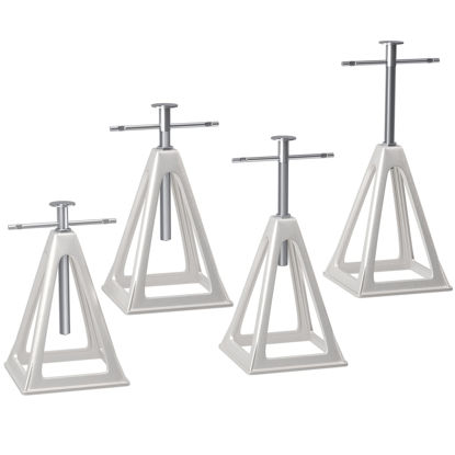 Picture of RVGUARD RV Stack Jacks 4 Pack with Storage Bag, Aluminum Stabilizer Jacks for RV Trailer Camper, Single Support Up to 6000 Lbs, Adjustable from 11" to 17"