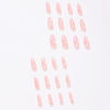 Picture of 24 Pcs Press on Nails Long Coffin, Sunjasmine Fake Nails with Nail Glue, False Nails with Designs Acrylic Nails Glue On Nails for Women and Girls (Pink White Flower)