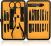 Picture of Utopia Care 15 Pieces Manicure Set - Stainless Steel Manicure Nail Clippers Pedicure Kit - Professional Grooming Kits, Nail Care Tools with Luxurious Travel Case (Yellow)