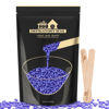 Picture of Lifestance Hard Wax Beans Hair Removal Kit, 1lb Large Refill Stripless Waxing Beans for Women Men Waxing Depilatory Violet Pearl Wax Beads