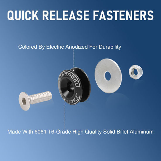 GetUSCart JDMSPEED Black Universal CNC Billet Bumper Trunk Quick