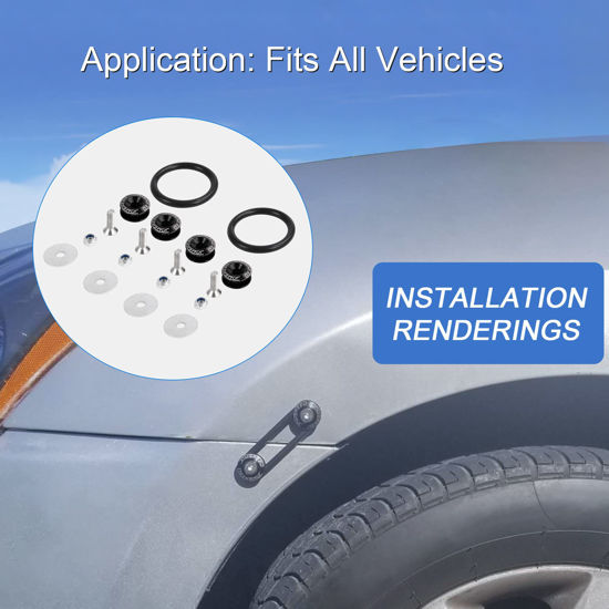 GetUSCart JDMSPEED Black Universal CNC Billet Bumper Trunk Quick