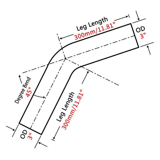 DNA MOTORING 8Pcs 3 Inches Mild Steel DIY Custom Exhaust Tubing Mandrel Bend Pipes Straight & U-Bend Kit, Universal Fit, ZTL-30RAW-8P In | Whizz Exhaust Pipes & Tips - Foto 6