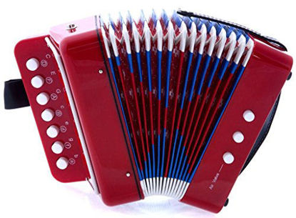 Picture of SKY Accordion Red Color 7 Button 2 Bass Kid Music Instrument Easy to Play
