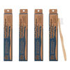 Picture of Brush with Bamboo Toothbrush with Plant-Based Bristles, Organic Bamboo, BPA-Free, Eco-Friendly, 100% Biobased, Soft Bristles, Zero Waste, Dental Care Product - 4 Pack