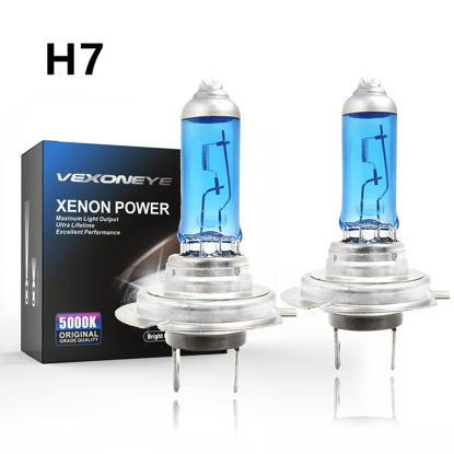 Picture of VEXONEYE H7 Halogen Headlight Bulb 12V 55w White 5000K Fog Light Bulbs 12972 64210 Super Bright Headlamp