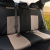 Picture of BDK PolyPro Beige Car Seat Covers Full Set with 4-Piece Car Floor Mats - Two-Tone Seat Covers for Cars with Carpet Floor Mats, Interior Covers for Auto Truck Van SUV
