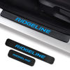 Picture of 4Pcs Car Door Sill Protector for Honda Ridgeline Accessories Fit for Ridgeline 2005-2021, Carbon Fiber Leather Door Sill Sticker,Reflective Automotive Door Entry Guard,Decoration Door Sill Scuff Plate