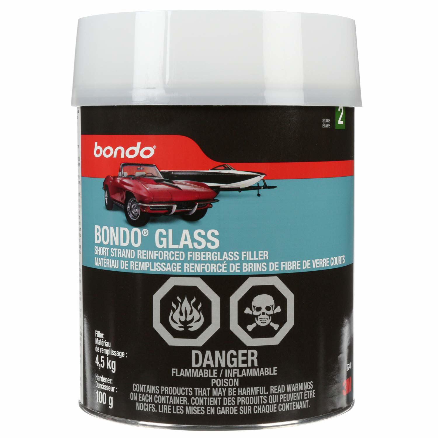 GetUSCart Bondo BondoGlass Reinforced Filler, 00274, 1 Gallon