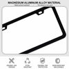 Picture of ZELEMO 2Pcs 2 Holes Black Matte Aluminum License Plate Frames Fits All Standard 6x12 Inches US License Plates Includ Screws.