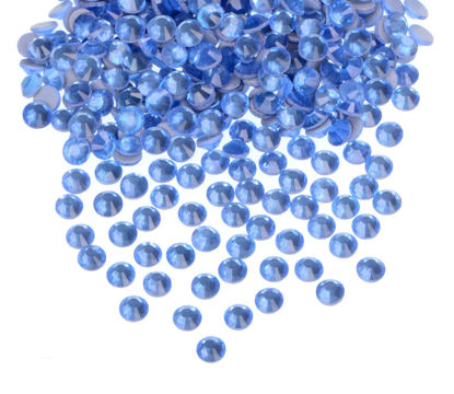 Picture of QOGIR 3000 Pieces SS16 Lt Sapphire Hotfix Rhinestones for Crafts Clothes Nail Art Diamantes Flatback 4mm Glass Gems Rhinestone