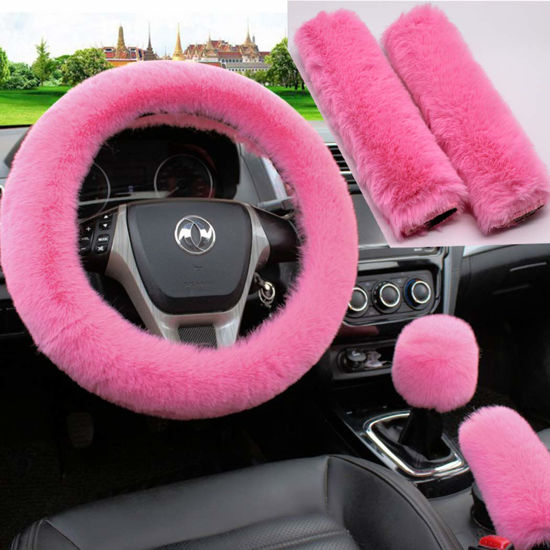 Pink fluffy discount wheel cover