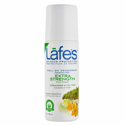 Picture of Lafe's Natural Deodorant | 3oz Roll-On Aluminum Free Natural Deodorant for Men & Women | Paraben Free & Baking Soda Free with 24-Hour Protection | Extra Strength - Coriander & Tea Tree | Packaging May Vary