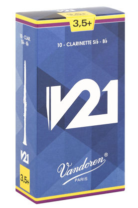 Picture of Vandoren CR8035+ Bb Clarinet V21 Reeds Strength 3.5+; Box of 10
