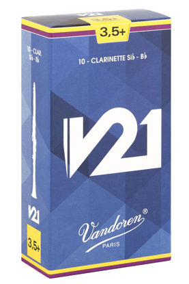 Picture of Vandoren CR8035+ Bb Clarinet V21 Reeds Strength 3.5+; Box of 10