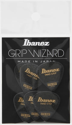 Picture of Ibanez PPA16XSG Wizard Series, Sand Grip Picks 6 Pack 1.2mm (PPA16XSGBK)