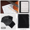 Picture of 24 Pieces Flip Folder Pages Flip Folio Marching Band Musical Flip Folder with 2 Holes 7.5 x 6.3 Inches PVC Waterproof Window Pages for Holding Sheet Music Files (Black, Double Available)