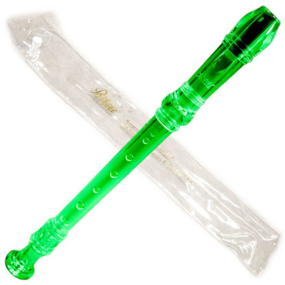 Picture of Paititi Soprano Recorder 8-Hole With Cleaning Rod + Carrying Bag, Transparent Green Color, Key of C