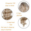 Picture of KETHBE 24 Inch Long Body Wave Ponytail hair Extension Synthetic Heat Resistant Wrap Around Drawstring Curly Wavy Ponytail Hairpieces for Women (P6H613)