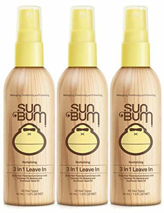 Picture of Sun Bum Revitalizing 3 in 1 Leave In Hair Conditioner, 1.5 oz, pack of 3