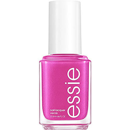 Picture of essie Nail Polish, Not Red-y for Bed Collection, Sleepover Squad, Bright Warm Magenta with Shimmer Finish, 0.46 Ounce