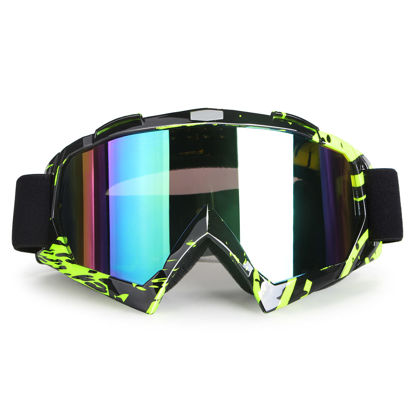 Picture of 4-FQ Motocross Goggles ATV Goggles Motorcycle Goggles Windproof Dirtbike Goggles Dustproof Racing Goggles Scratch Resistant Moto Goggles Powersport Goggles Offroading Goggles Riding Ski Goggles
