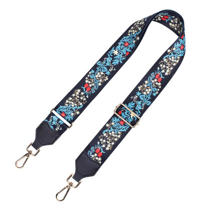 Picture of Wide Bag/Purse Strap Replacement Crossbody Shoulder For Women Adjustable Jacquard Woven Cotton Guitar Strap Banjo Strap Style (0140)