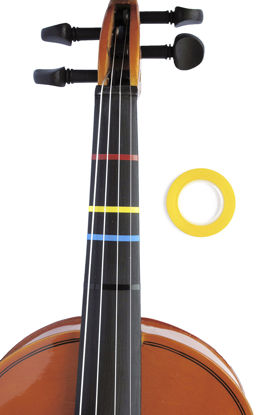 Picture of Jumbo YELLOW Color Violin Fingering Tape 300" Inches for Fretboard Note Positions