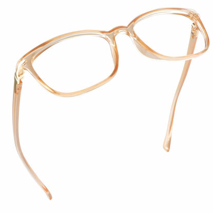 Picture of LifeArt Blue Light Blocking Glasses, Anti Eyestrain, Computer Reading Glasses, Gaming Glasses, TV Glasses for Women Men, Anti Glare (Champagne, 2.50 Magnification)