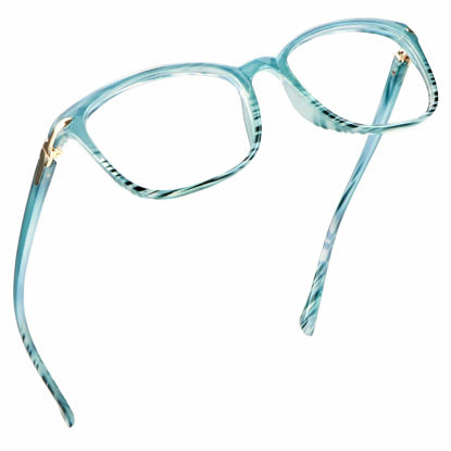 Picture of LifeArt Blue Light Blocking Glasses, Anti Eyestrain, Computer Reading Glasses, Gaming Glasses, TV Glasses for Women Men, Anti Glare (Stripe Blue, +2.00 Magnification)