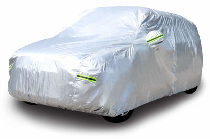 Picture of Amazon Basics Silver Weatherproof Car Cover - 150D Oxford, SUVs up to 190"
