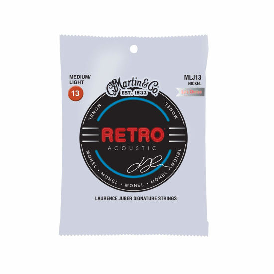 Picture of Martin Retro Acoustic MLJ13 Medium/Light-Gauge Guitar Strings, LJ’s Choice, Monel Nickel