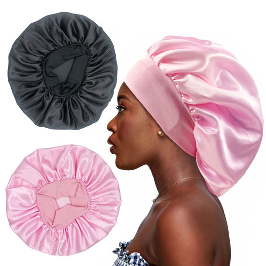 Extra Large Adjustable Satin Sleep Bonnet – Rizvan Beauty