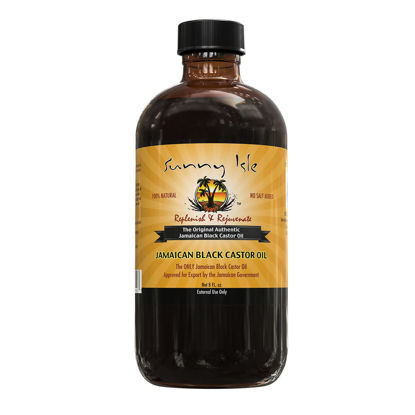 Picture of Sunny Isle Jamaican Black Castor Oil, 8 fl. oz. | 100% Natural Treatment for Hair, Scalp and Skin