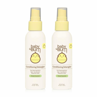 Picture of Baby Bum Conditioning Detangler Spray | Leave-In Conditioner Treatment with Soothing Coconut Oil| Natural Fragrance | Gluten Free and Vegan | 4 FL OZ | 2 Pack