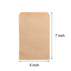 Picture of 100-pack 5x7 Inches Natural Kraft Paper Bags for Bakery Cookies Treats Snacks Sandwiches Popcorn Small Gift bag
