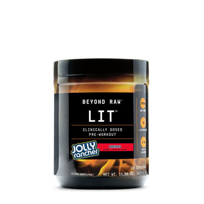 Picture of BEYOND RAW LIT | Clinically Dosed Pre-Workout Powder | Contains Caffeine, L-Citruline, and Beta-Alanine, Nitrix Oxide and Preworkout Supplement | Jolly Rancher Cherry | 30 Servings