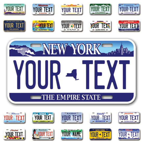 GetUSCart InkMyPlate Personalized New York Empire Car License Plate