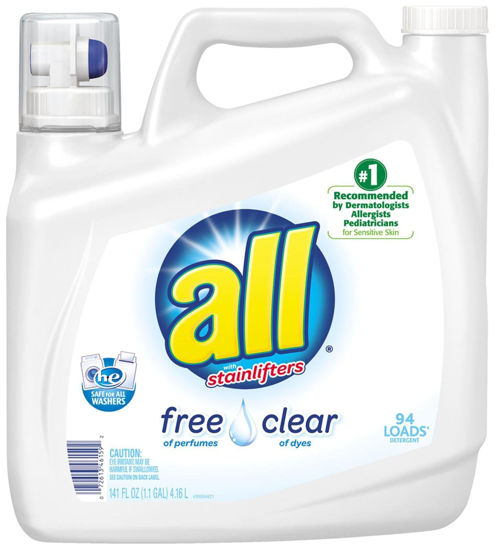Picture of all Liquid Laundry Detergent, Stainlifters- Free & Clear - 141 oz
