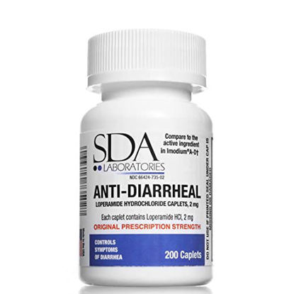 Picture of Anti-Diarrheal 2mg 200 Caplets (1 Bottle)