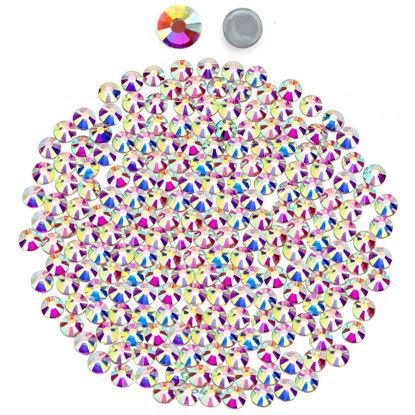 Picture of Hotfix Rhinestones Flatback Rhinestones for Crafts Glass AB Rhinestones Round Crystals Gems for Clothes Shoes Bag DIY Decoration (SS30/6MM/288pcs)