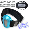 Picture of 4-16" Inch All-in-One Adjustable & Flexible Dexcom G6 Transmitter Protection Sensor Guard Cover Arm & Leg Band (Teal Blue Satin)
