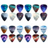 Picture of 24-pack 0.71mm Stylish Colorful Celluloid Guitar Picks Plectrums for Guitar Bass (2-Natural)