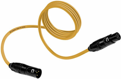 Picture of Balanced XLR Cable Male to Female - 30 Feet Yellow - Pro 3-Pin Microphone Connector for Powered Speakers, Audio Interface or Mixer for Live Performance & Recording