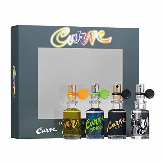 GetUSCart Curve Curve Men's Cologne 4 Piece Gift Set, 0.5 Fl. Oz. Eau