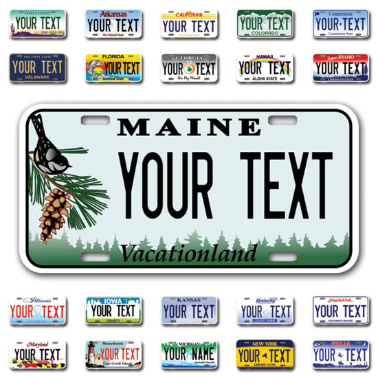 GetUSCart InkMyPlate Personalized Maine Car License Plate Choose