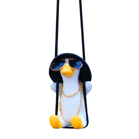 GetUSCart- Rear View Mirror Hanging Accessories of Swinging Duck Car Hanging  Ornament Cute Car Accessories for Teens Car Mirror Hanging Accessories Car  Pendant Car Charm Hanging Ornament (Cool D)